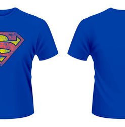 CAMISETA SUPERMAN LOGO CLASICO GASTADO