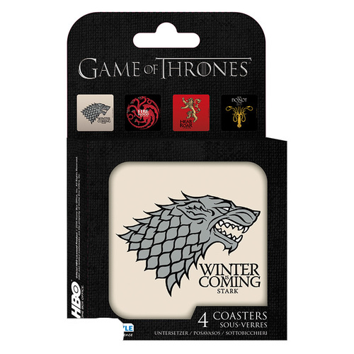 POSAVASOS JUEGO DE TRONOS CASAS STARK | TARGARYEN | LANNISTER | GREYJOY  ESCUDOS DE ARMAS Y LEMA – TIENDA FRIKI ONLINE. Regalos originales y gadgets  divertidos